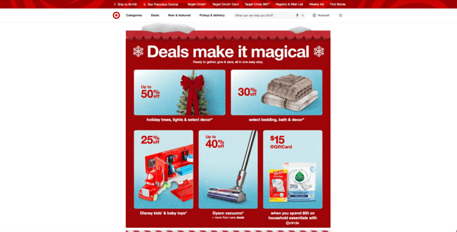 web accessibility example, target